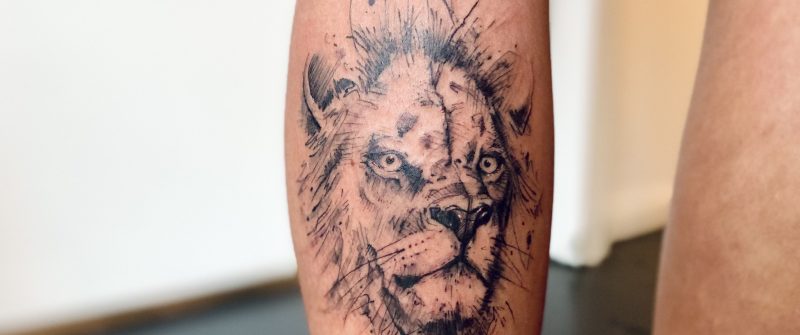 Lion blackwork