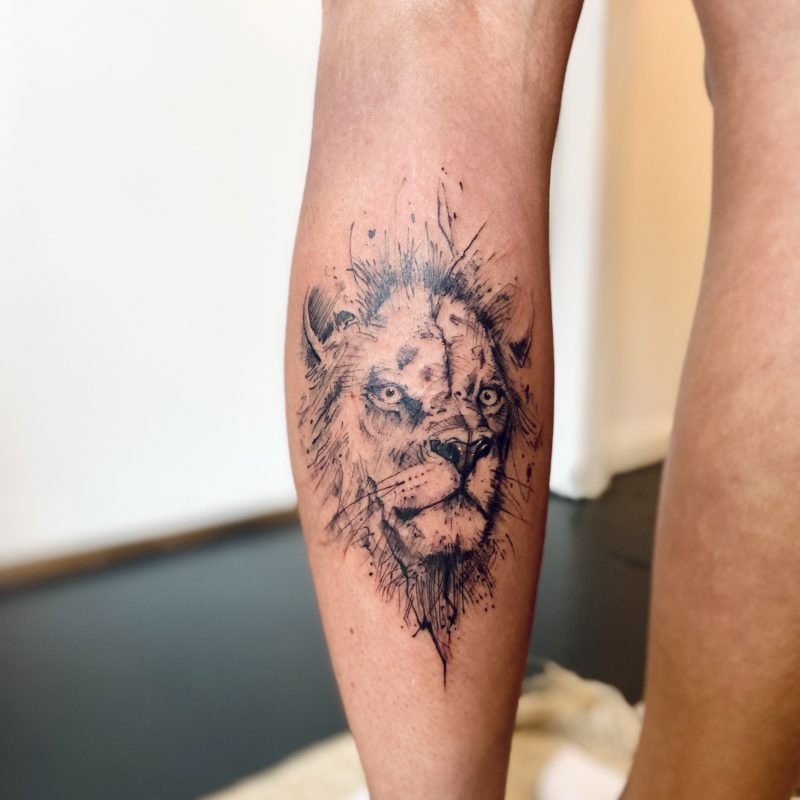 Lion blackwork